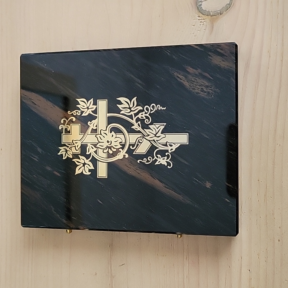 Marble & Gold Religious Bi-fold Accent